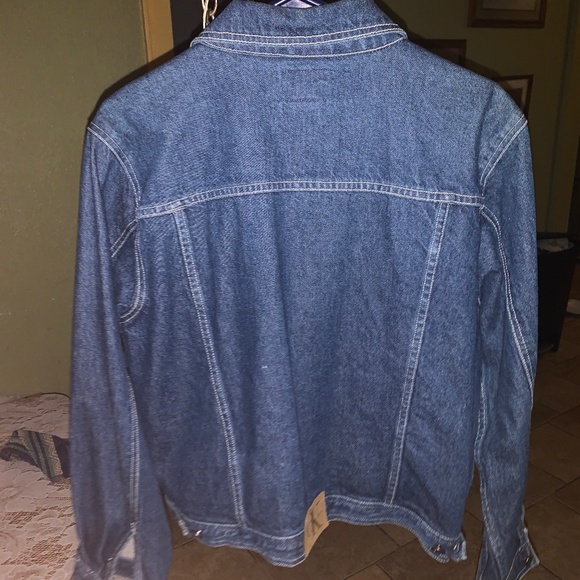 Calvin Klein woman  blue denim jacket size L - Picture 2 of 3